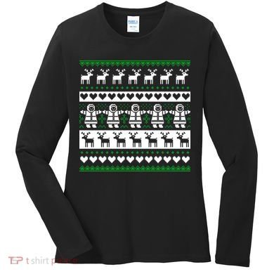 Ugly Snowman Christmas Sweater Women's Long Sleeve Shirt