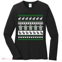 Ugly Snowman Christmas Sweater Women's Long Sleeve Shirt thumb 0