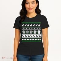 Ugly Snowman Christmas Sweater Women's T-Shirt thumb 4