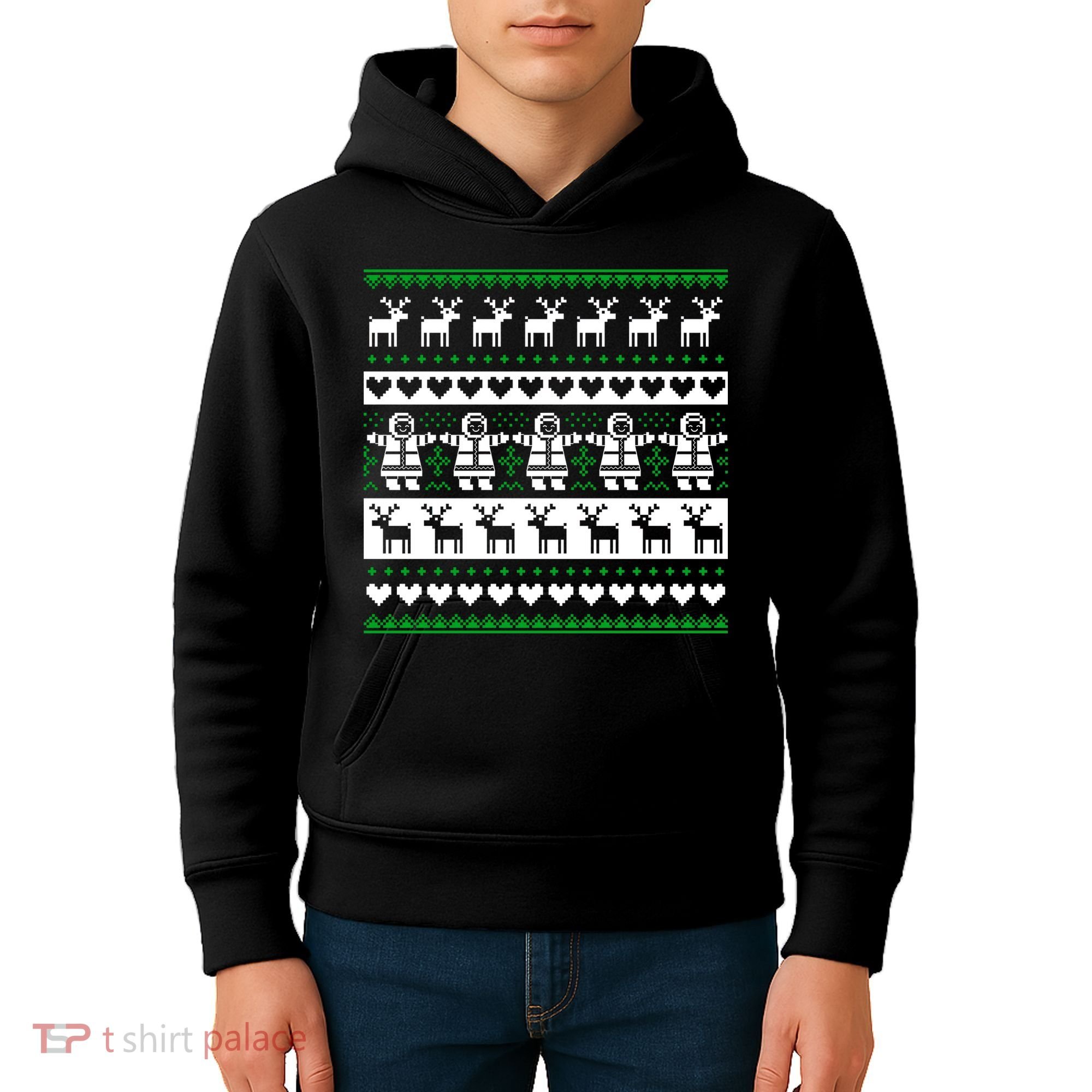 Ugly Snowman Christmas Sweater Kids Hoodie