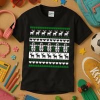 Ugly Snowman Christmas Sweater Kids T-Shirt thumb 3