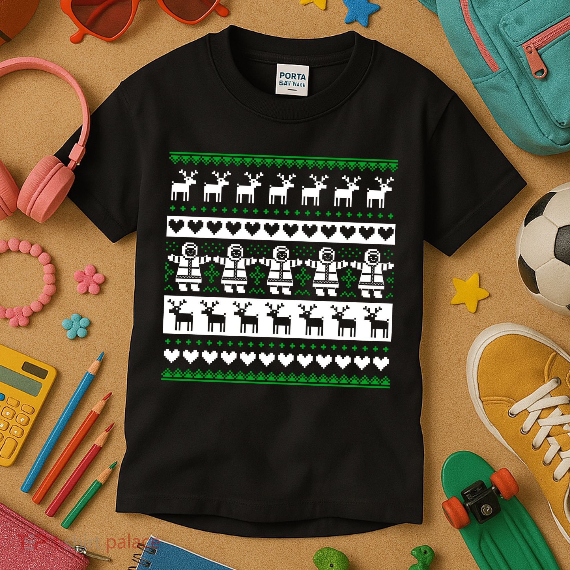 Ugly Snowman Christmas Sweater Kids T-Shirt