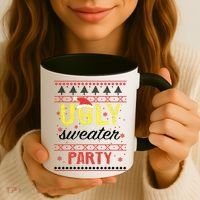 Ugly Sweater Party Funny Christmas Sweater Coffee Mug thumb 3