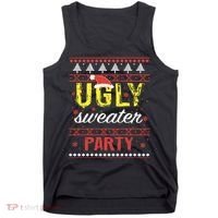 Ugly Sweater Party Funny Christmas Sweater Tank Top thumb 0