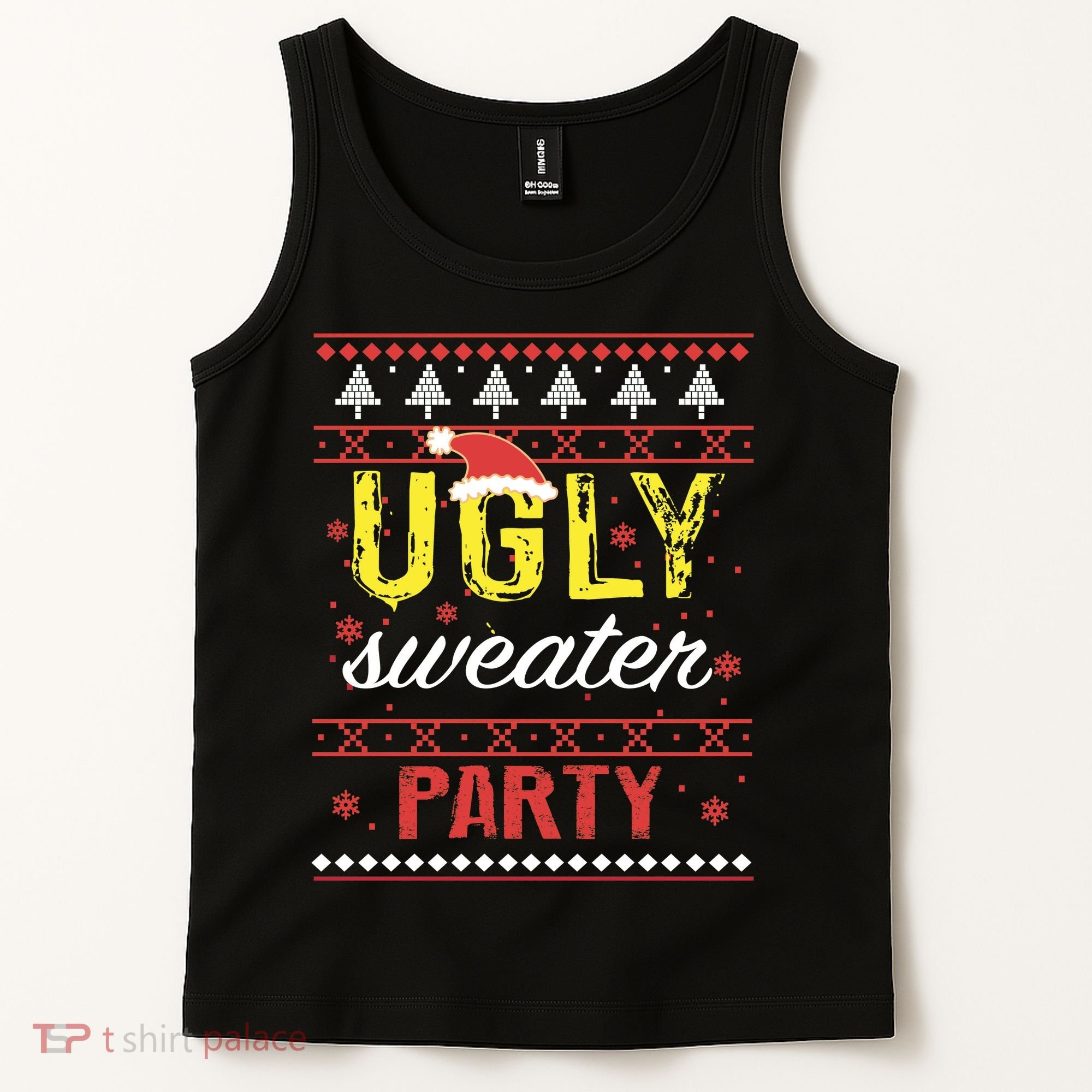Ugly Sweater Party Funny Christmas Sweater Tank Top