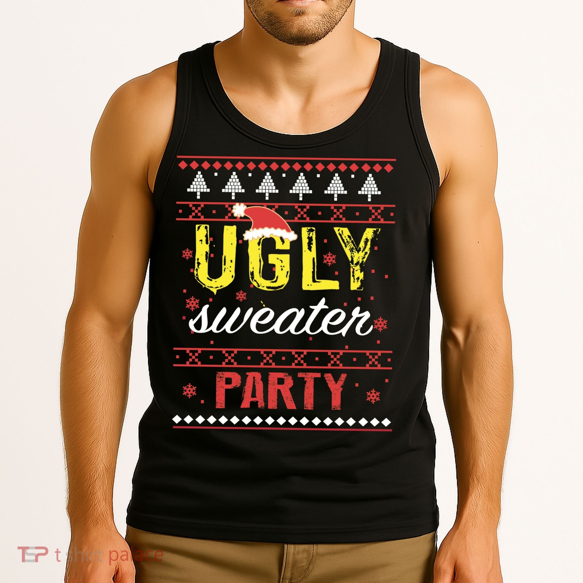 Ugly Sweater Party Funny Christmas Sweater Tank Top