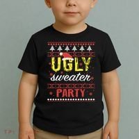 Ugly Sweater Party Funny Christmas Sweater Toddler T-Shirt thumb 2
