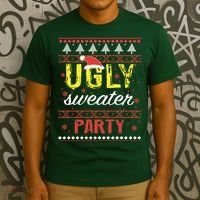 Ugly Sweater Party Funny Christmas Sweater T-Shirt thumb 3