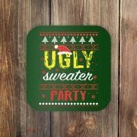 Ugly Sweater Party Funny Christmas Sweater Coaster thumb 0