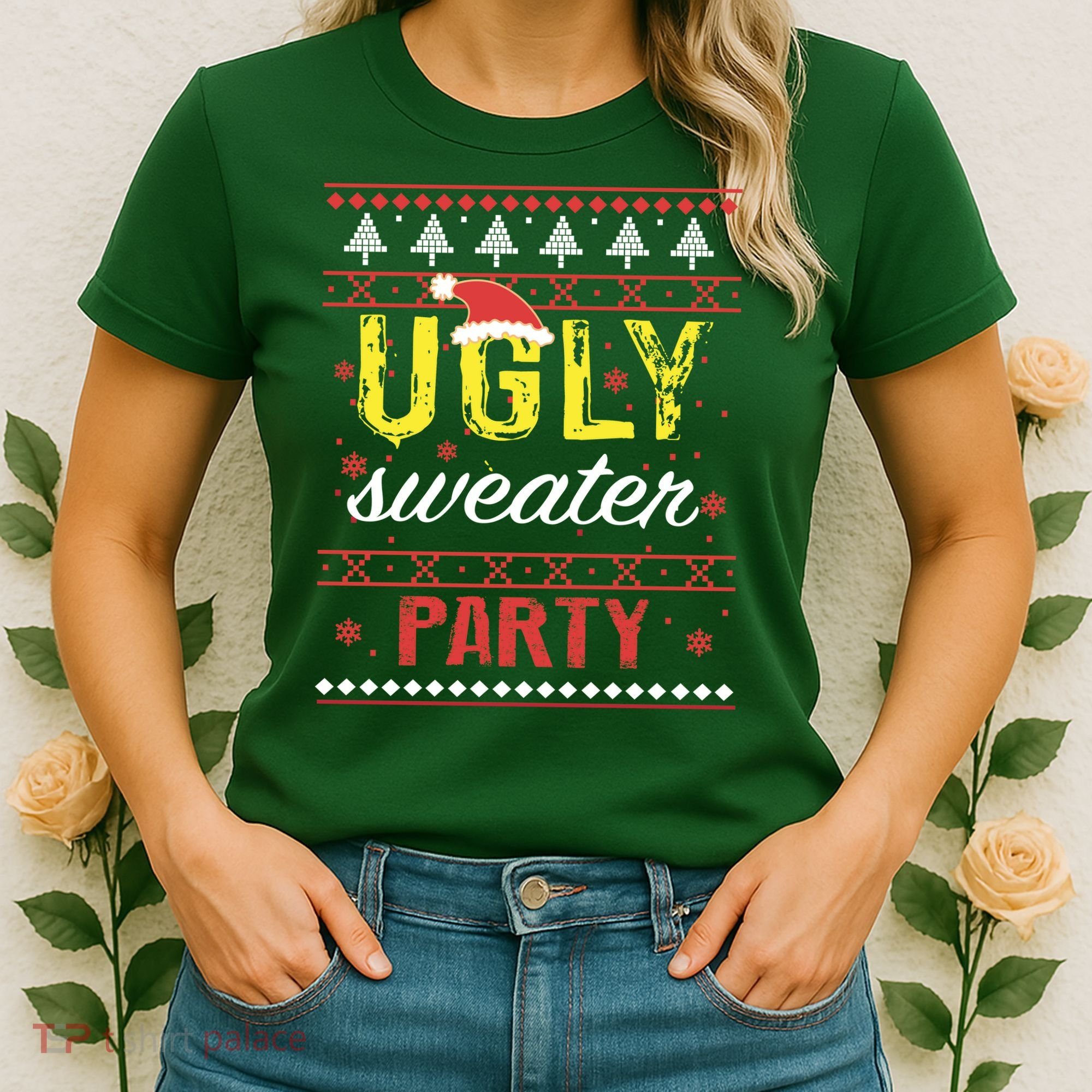Ugly Sweater Party Funny Christmas Sweater Women's T-Shirt