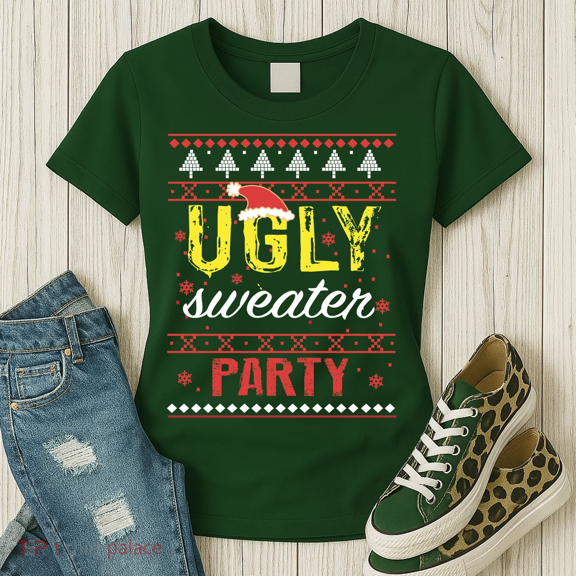 Ugly Sweater Party Funny Christmas Sweater Women's T-Shirt