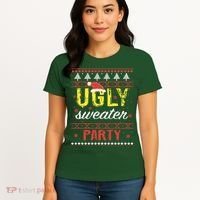 Ugly Sweater Party Funny Christmas Sweater Women's T-Shirt thumb 4