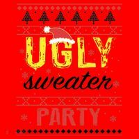 Ugly Sweater Party Funny Christmas Sweater Santa Hat thumb 1