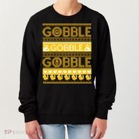 Ugly Thanksgiving Gobble Gobble Gobble Turkey Women's Sweatshirt thumb 0