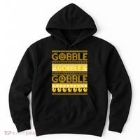 Ugly Thanksgiving Gobble Gobble Gobble Turkey Hoodie thumb 0