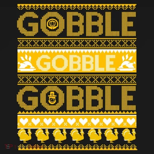 Ugly Thanksgiving Gobble Gobble Gobble Turkey Hoodie