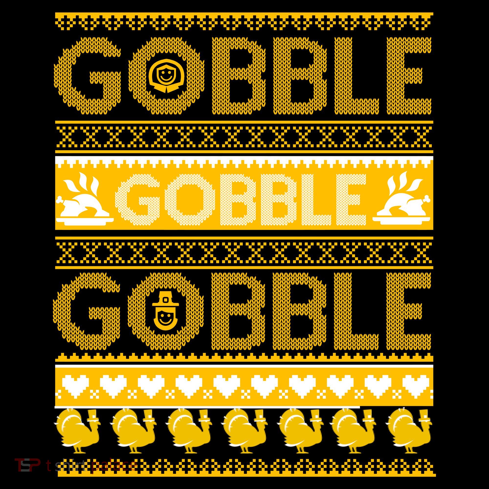 Ugly Thanksgiving Gobble Gobble Gobble Turkey Coffee Mug