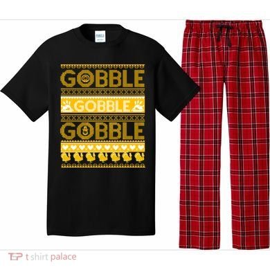 Ugly Thanksgiving Gobble Gobble Gobble Turkey Pajama Set