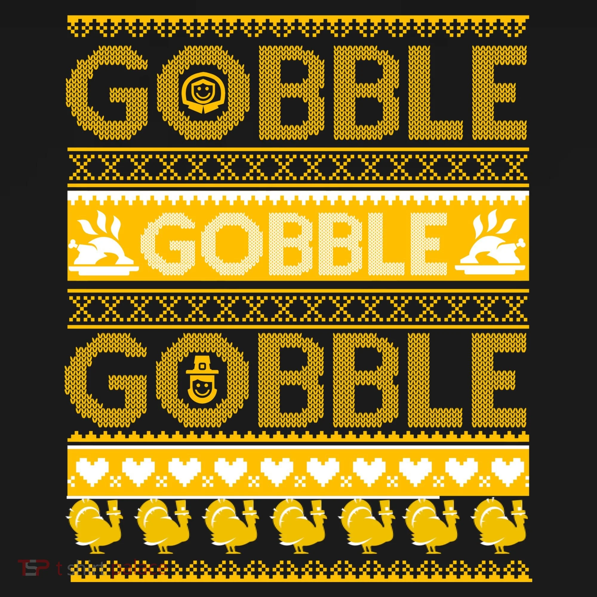 Ugly Thanksgiving Gobble Gobble Gobble Turkey Women's Hoodie