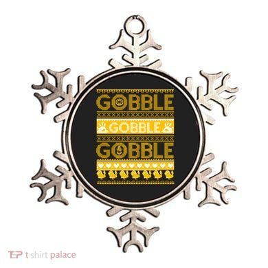 Ugly Thanksgiving Gobble Gobble Gobble Turkey Ornament