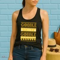 Ugly Thanksgiving Gobble Gobble Gobble Turkey Women's Tank Top thumb 2