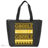 Ugly Thanksgiving Gobble Gobble Gobble Turkey Tote Bag thumb 0