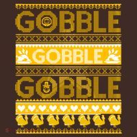 Ugly Thanksgiving Gobble Gobble Gobble Turkey T-Shirt thumb 7