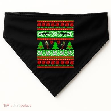 Ugly Zombie Apocalypse Christmas Sweater USA-Made Doggie Bandana