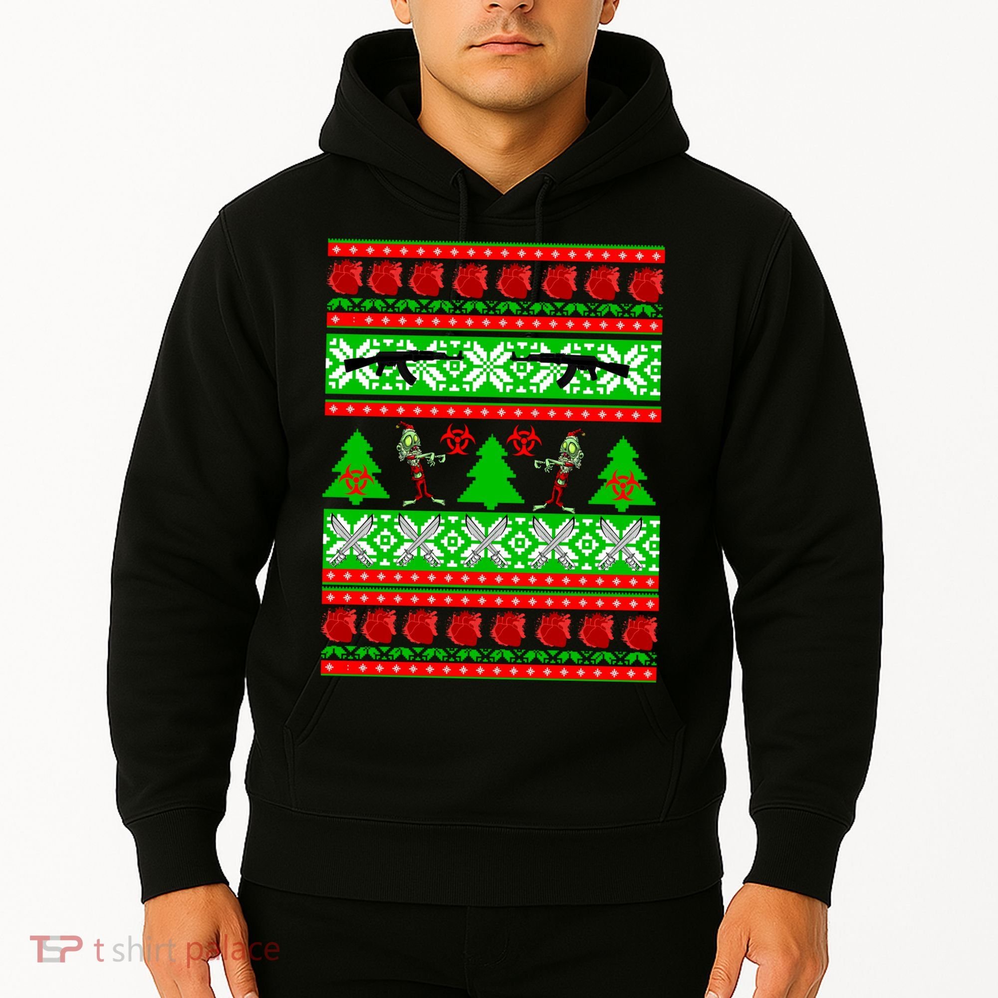 Ugly Zombie Apocalypse Christmas Sweater Hoodie