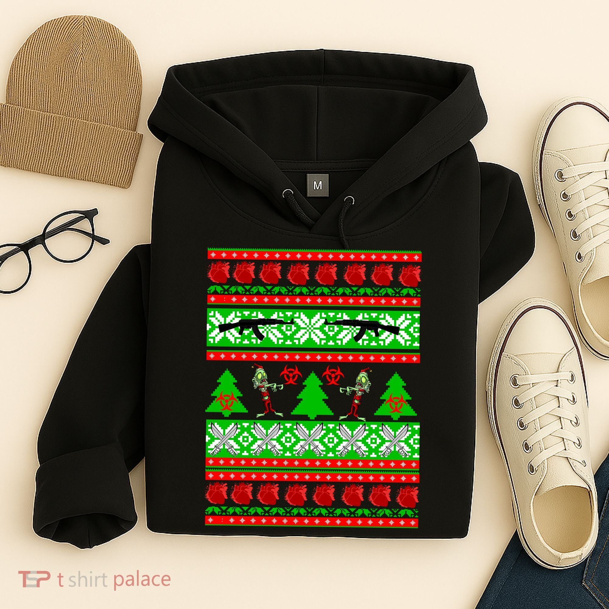 Ugly Zombie Apocalypse Christmas Sweater Hoodie