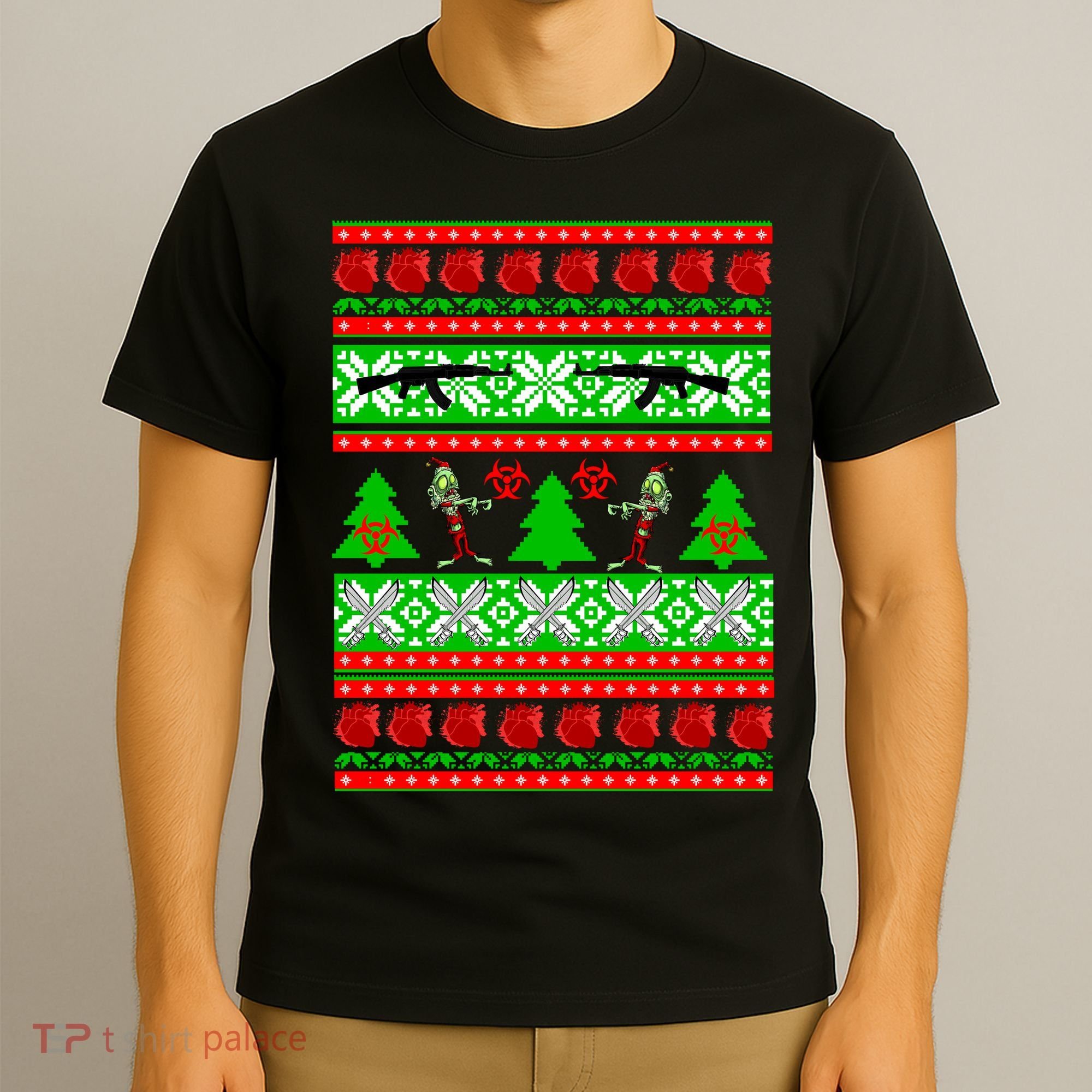 Ugly Zombie Apocalypse Christmas Sweater T-Shirt