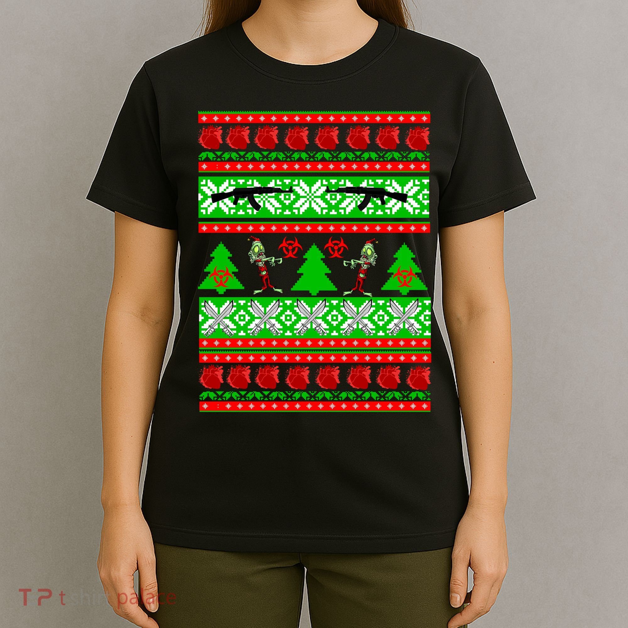 Ugly Zombie Apocalypse Christmas Sweater T-Shirt