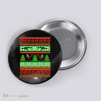 Ugly Zombie Apocalypse Christmas Sweater Button thumb 0
