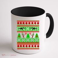 Ugly Zombie Apocalypse Christmas Sweater Coffee Mug thumb 1