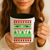Ugly Zombie Apocalypse Christmas Sweater Coffee Mug thumb 3