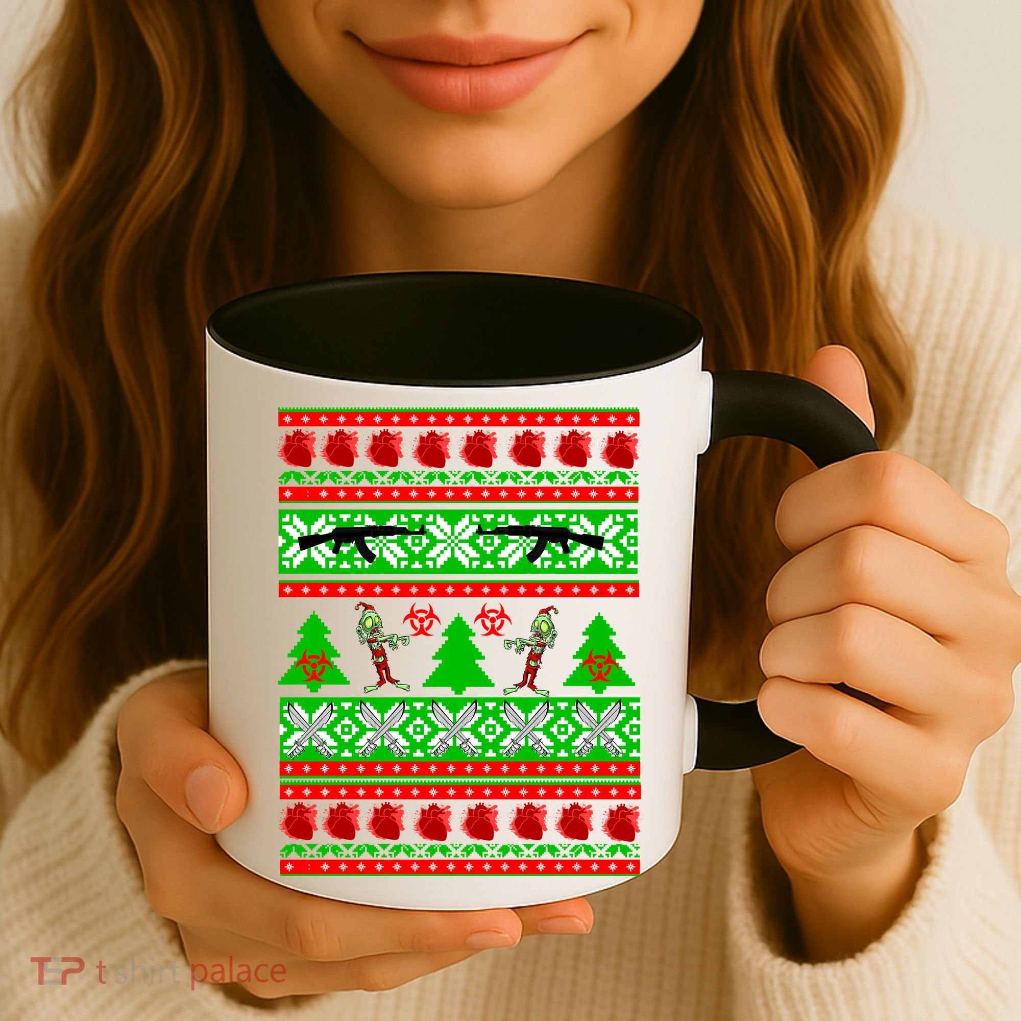 Ugly Zombie Apocalypse Christmas Sweater Coffee Mug
