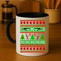 Ugly Zombie Apocalypse Christmas Sweater Coffee Mug thumb 4