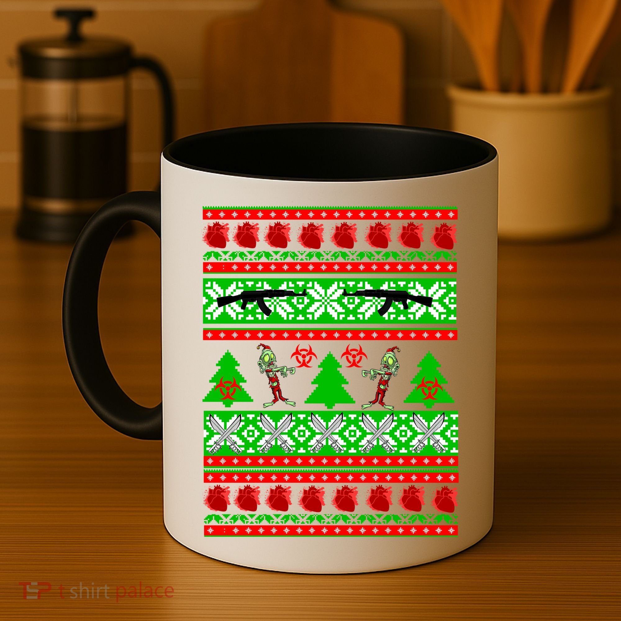 Ugly Zombie Apocalypse Christmas Sweater Coffee Mug