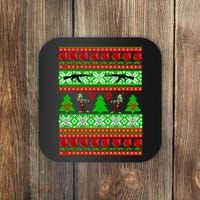 Ugly Zombie Apocalypse Christmas Sweater Coaster thumb 0