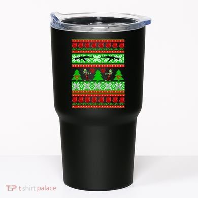Ugly Zombie Apocalypse Christmas Sweater Tumbler