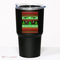 Ugly Zombie Apocalypse Christmas Sweater Tumbler thumb 0
