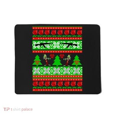Ugly Zombie Apocalypse Christmas Sweater Mousepad