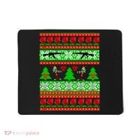 Ugly Zombie Apocalypse Christmas Sweater Mousepad thumb 0