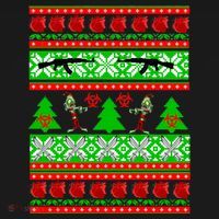 Ugly Zombie Apocalypse Christmas Sweater Ornament thumb 1