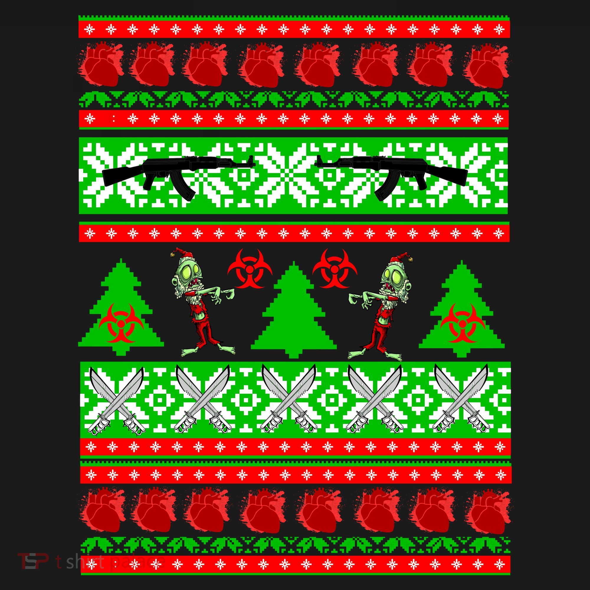 Ugly Zombie Apocalypse Christmas Sweater Ornament