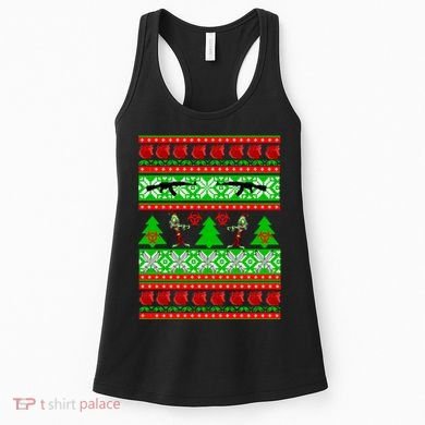 Ugly Zombie Apocalypse Christmas Sweater Women's Tank Top