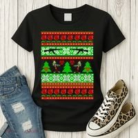 Ugly Zombie Apocalypse Christmas Sweater Women's T-Shirt thumb 3