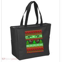 Ugly Zombie Apocalypse Christmas Sweater Tote Bag thumb 2