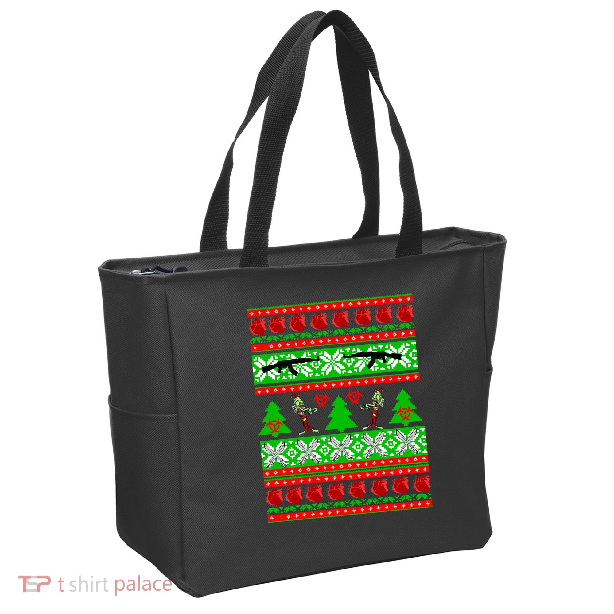 Ugly Zombie Apocalypse Christmas Sweater Tote Bag