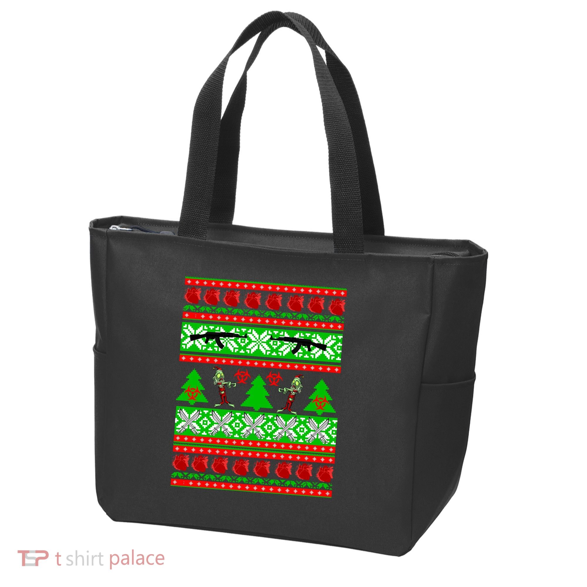 Ugly Zombie Apocalypse Christmas Sweater Tote Bag